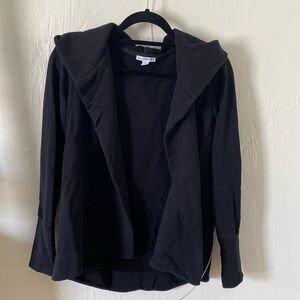 James Perse open hoodie, black cotton